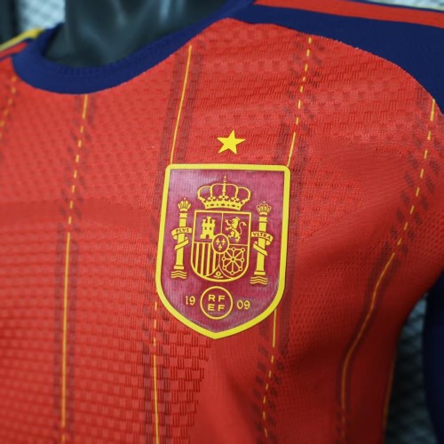 2026 Spain Home Long Sleeve Player Jersey/ 2026 西班牙主场球员长袖