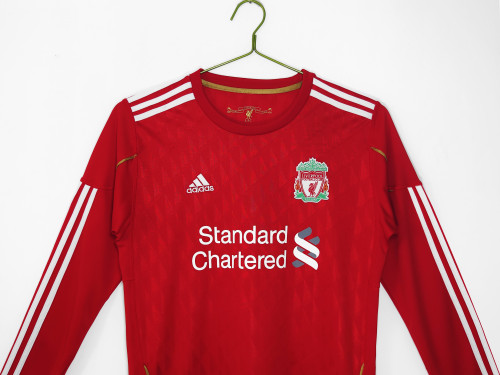 10-11 Liverpool Home Long Sleeve Retro Jersey/10-11利物浦主场长袖