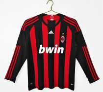 08-09 AC Milan Home Retro Long Sleeve Jersey/ 08-09 AC米兰主场长袖(提花）