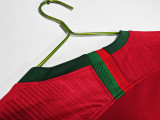 2018 Portugal Home Retro Long Sleeve Jersey/2018葡萄牙主场长袖