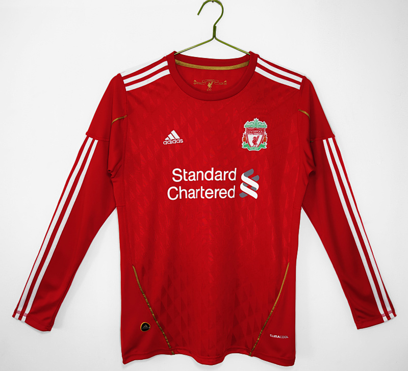 10-11 Liverpool Home Long Sleeve Retro Jersey