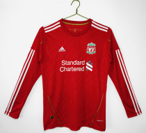 10-11 Liverpool Home Long Sleeve Retro Jersey/10-11利物浦主场长袖