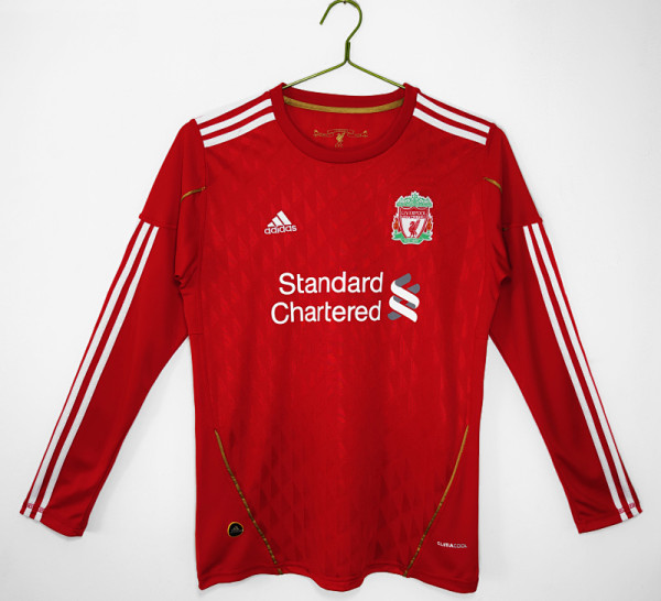 10-11 Liverpool Home Long Sleeve Retro Jersey/10-11利物浦主场长袖