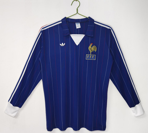 80-82 France Home Long Sleeve Jersey/80-82法国主场长袖