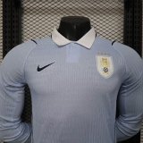 2026 Uruguay Home Player Long Sleeve Jersey/ 2026 乌拉圭主场球员版长袖