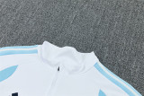2026 Argentina White Training Suit/2026 阿根廷白色半拉训练服