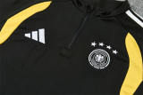 2026 Germany  Black Training Suit/2026 德国黑色半拉训练服