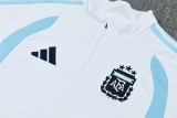 2026 Argentina White Training Suit/2026 阿根廷白色半拉训练服