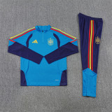 2026 Spain Blue Training Suit/2026 西班牙蓝色半拉训练服