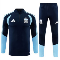 2026 Argentina Dark Blue Training Suit/2026 阿根廷宝蓝色半拉训练服