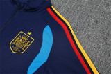 2026 Spain Dark Blue Training Suit/2026 西班牙宝蓝色半拉训练服