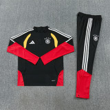 2026 Germany  Black Training Suit/2026 德国黑色半拉训练服