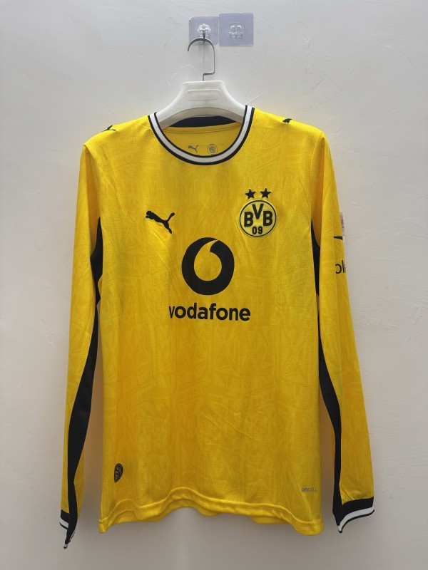 26-27 Dortmund Home Long Sleeve Fans Jersey/25-26多特蒙德主场长袖，球迷版