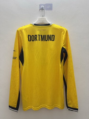 26-27 Dortmund Home Long Sleeve Fans Jersey/25-26多特蒙德主场长袖，球迷版