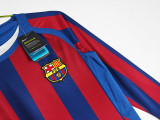 05-06 Barcelona Home Retro Long Sleeve Jersey/05-06巴萨主场长袖,联赛版