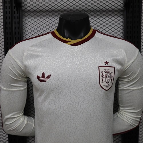 2026 Spain Away Player Long Sleeve Jersey/ 2026 西班牙客场球员长袖