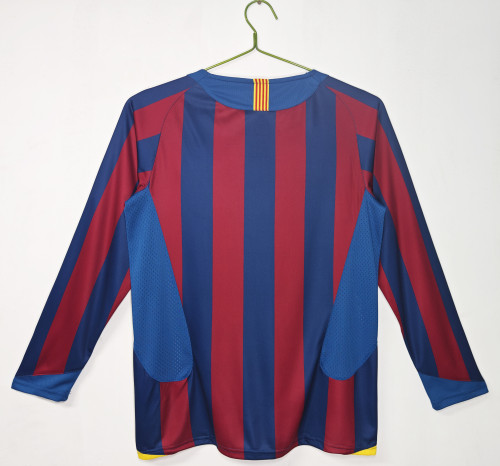 05-06 Barcelona Home Retro Long Sleeve Jersey/05-06巴萨主场长袖,联赛版