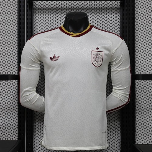 2026 Spain Away Player Long Sleeve Jersey/ 2026 西班牙客场球员长袖