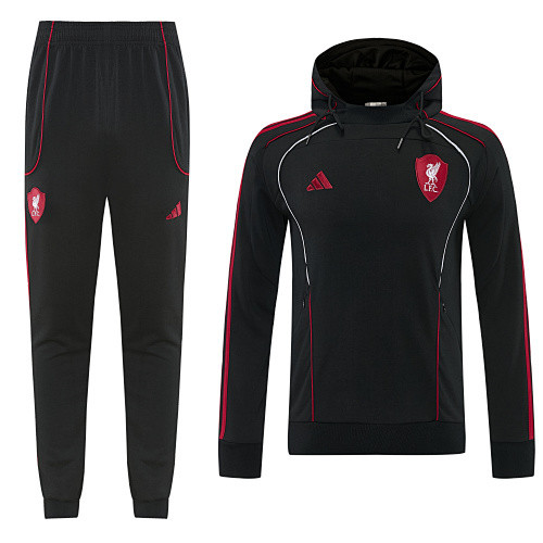 26-27 Liverpool Black hoodie Suit/26-27利物浦带帽卫衣套装