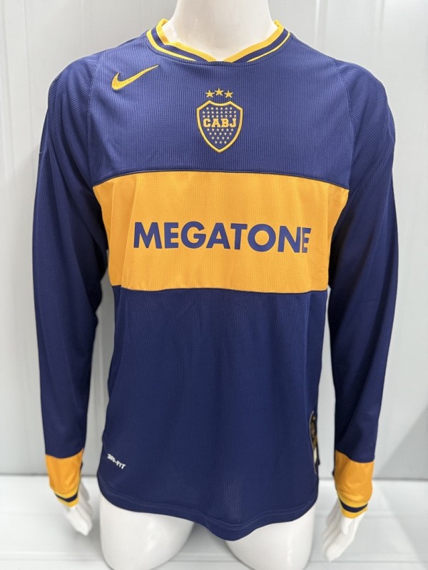 06-07 Boca Juniors Home Long Sleeve Retro Jersey/06-07博卡主场长袖