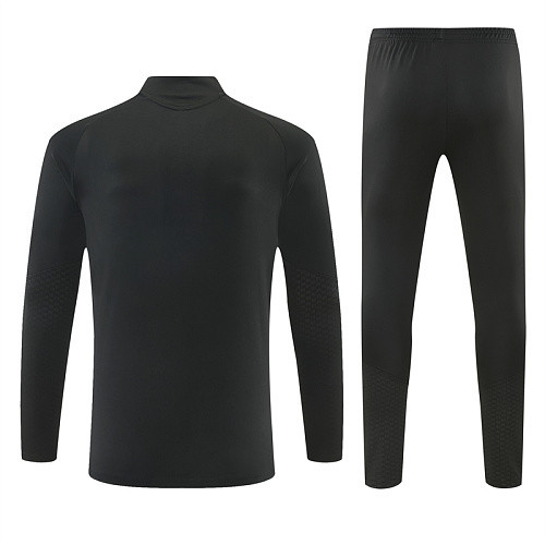 26-27 Real Madrid Training Suit/ 25-26皇马全黑半拉训练服