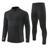26-27 Real Madrid Training Suit/ 25-26皇马全黑半拉训练服