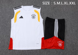 2026 Germany White Training Vest Suit/2026德国无袖背心训练服