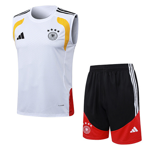 2026 Germany White Training Vest Suit/2026德国无袖背心训练服