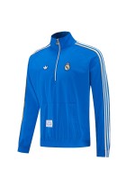 2026 Real Madrid Blue Windbreaker/2026 皇马蓝色半拉风衣