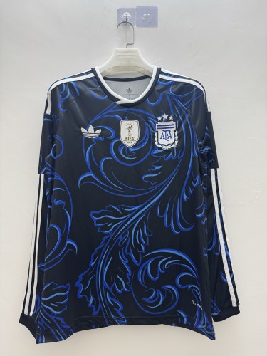 2026 Argentina Away Fans Long Sleeve Jersey/2026阿根廷客场长袖,球迷版