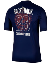 25-26 PSG Home 2 Stars Player with Champions of Europe 2026 Print / 25-26巴黎PSG主场冠军版球员