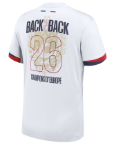 25-26 PSG Away 2 Stars Player with Champions of Europe 2026 Print / 25-26巴黎PSG客场冠军版球员
