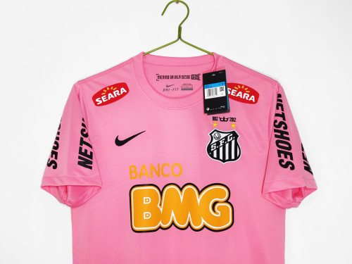2013 Santos Pink Retro Jersey/2013桑托斯粉色衣服