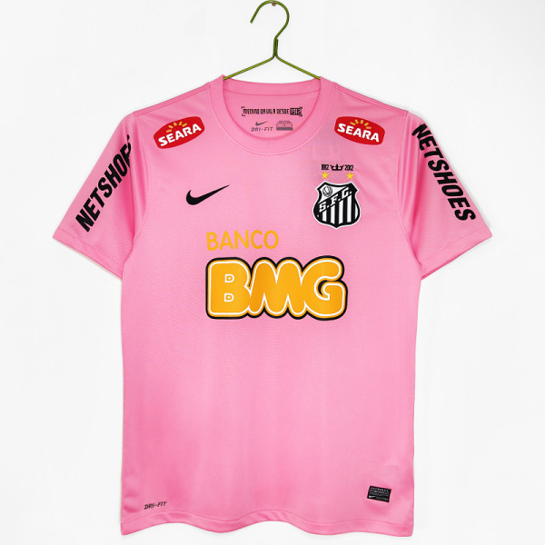 2013 Santos Pink Retro Jersey/2013桑托斯粉色衣服