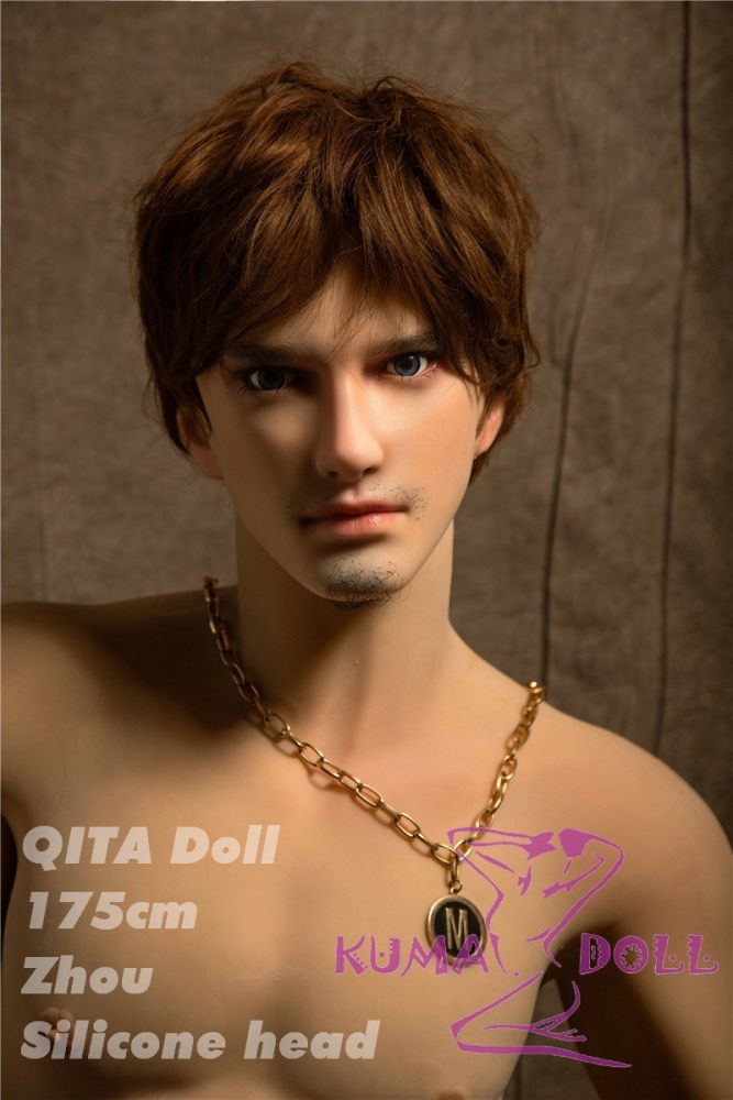 170cm/5ft6 silicone head+ TPE body Penis fixed Male Sex Doll Zhou Qita Doll