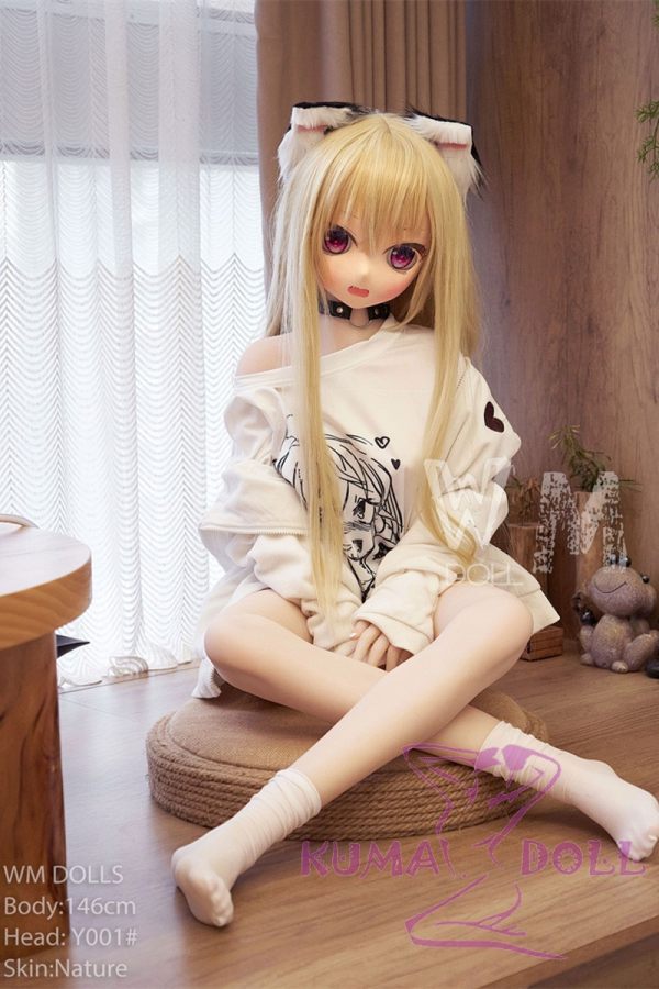 WM Doll Anime doll TPE Material Sex Doll 146cm/4ft8 C-Cup Doll with Mini Head #Y001