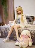 WM Doll Anime doll TPE Material Sex Doll 146cm/4ft8 C-Cup Doll with Mini Head #Y001