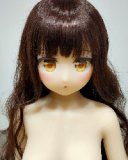 Real Girl Anime style TPE love doll 146cm/4ft8 B-cup #A2 head orange wig