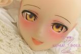 Real Girl Anime style TPE love doll 146cm/4ft8 B-cup #A2 head orange wig