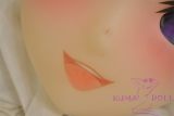 Real Girl Anime style TPE love doll 146cm/4ft8 B-cup #A2 head black wig