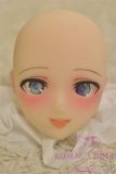 Real Girl Anime style TPE love doll 146cm/4ft8 B-cup #A2 head orange wig