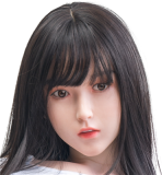 Only Love Sex Doll 158cm/5ft2 B Cup #3 Shizuka Silicone head+TPE body Thigh removable-Khaki top transparent glasses