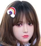 Only Love Sex Doll 158cm/5ft2 B Cup #1 Erika Silicone head+TPE body Thigh removable-Blue Sweater