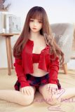 WM Doll TPE Material Sex Doll 156cm/5ft1 B-Cup Doll with Head #153 Red Dress