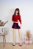 WM Doll TPE Material Sex Doll 156cm/5ft1 B-Cup Doll with Head #153 Red Dress