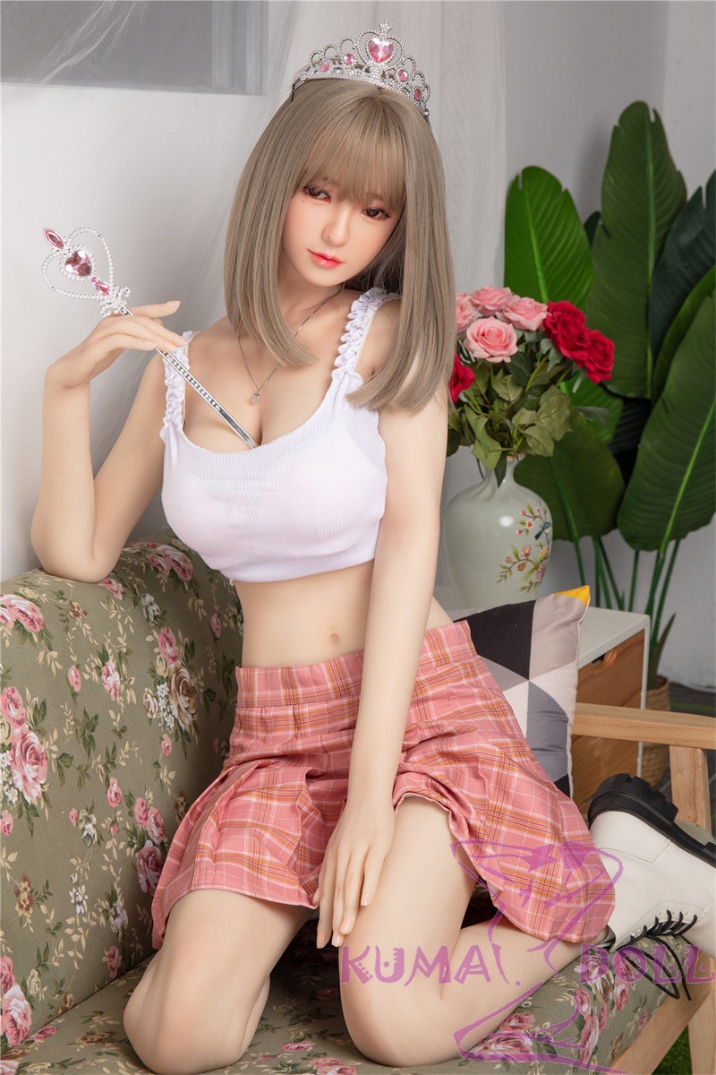 Only Love Sex Doll 158cm/5ft2 E Cup #J Silicone head+TPE body- White top pink skirt