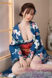 Only Love Sex Doll 168cm/5ft5 D-Cup #E Silicone head+TPE body- Blue floral kimono
