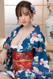 Only Love Sex Doll 168cm/5ft5 D-Cup #E Silicone head+TPE body- Blue floral kimono