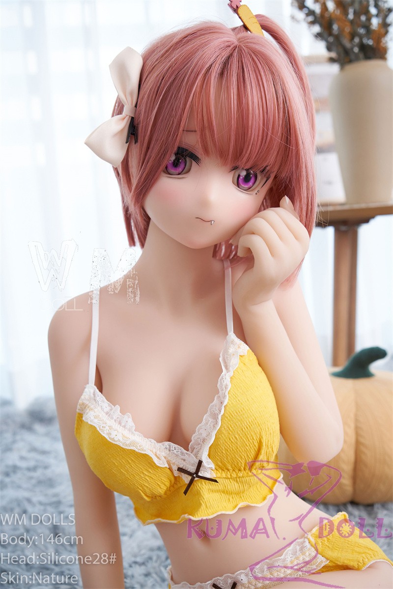 WM Doll Anime doll 146cm/4ft8 C-Cup Doll TPE Material Sex Doll with Mini Silione Head #28