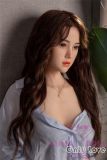 Only Love Sex Doll 168cm/5ft5 D-Cup #F Silicone head+TPE body- Light Blue Shirt